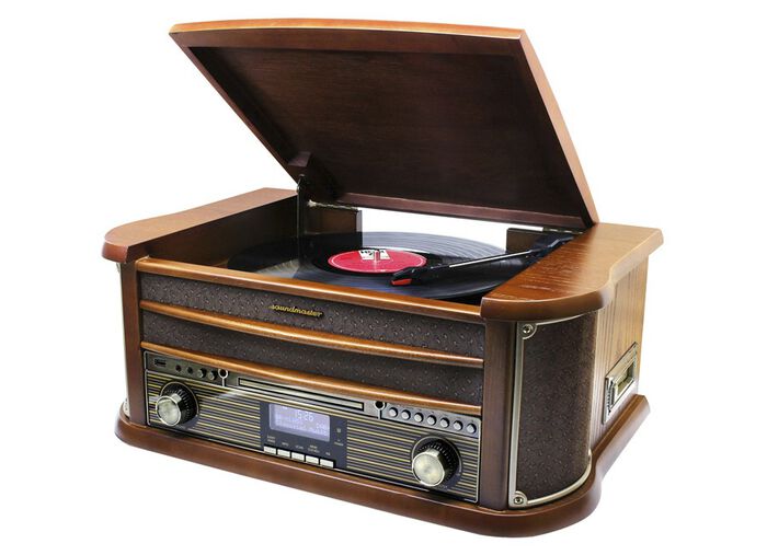 DAB-Nostalgie-Stereoanlage im Echtholzgeh&auml;use 