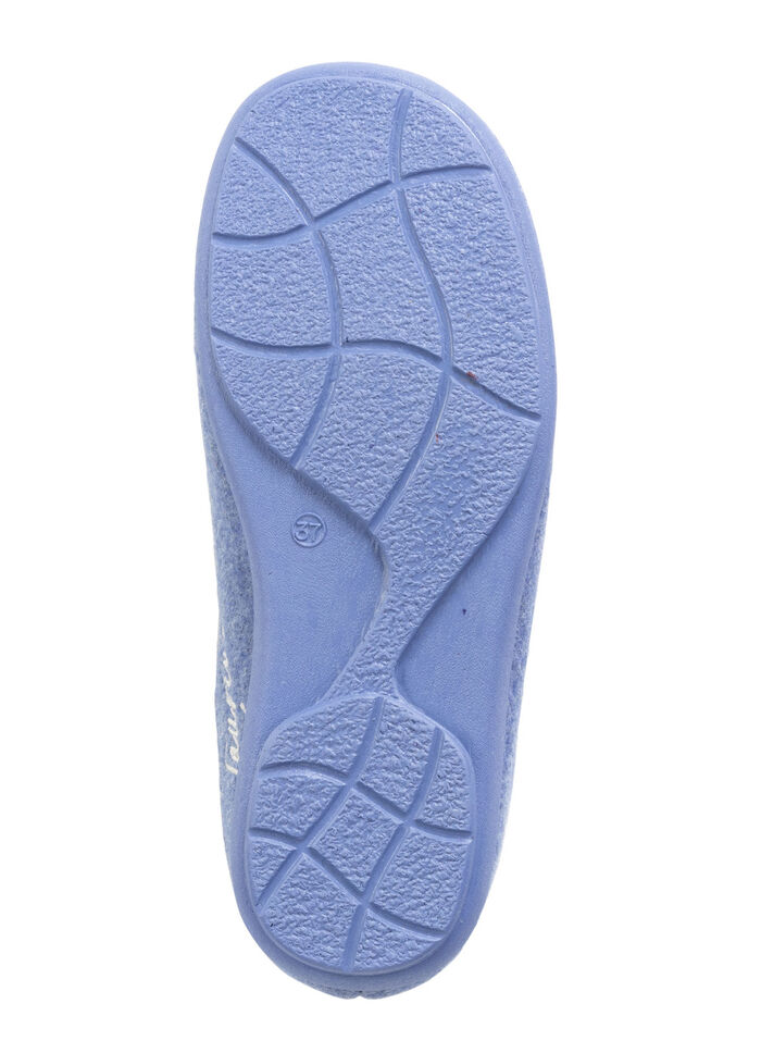 Laurina, klassische Damen-Hausschuhe, mit herausnehmbarem Fußbett KORNBLAU