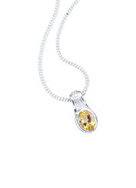 Anhänger mit echt Citrin und synth. Zirkonia 