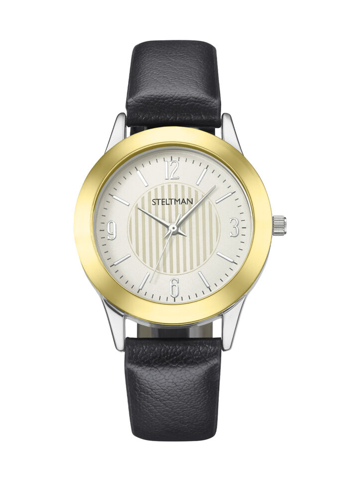 Quartz-Damenuhr mit 3 wechselbaren Lünetten 