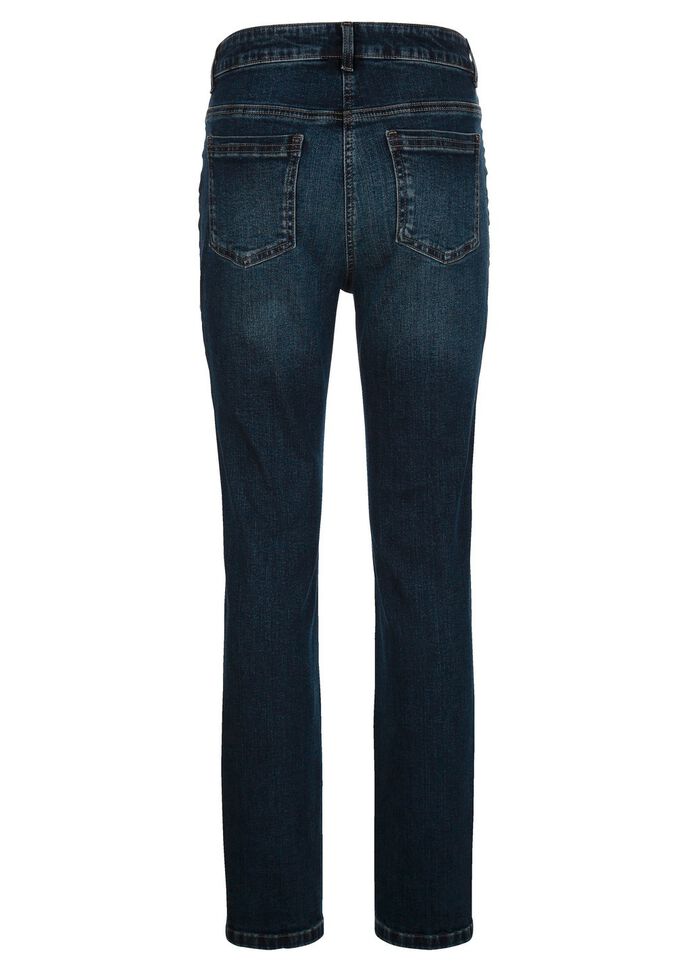 Jeans mit Glitzersteinchen und Ziern&auml;hten 