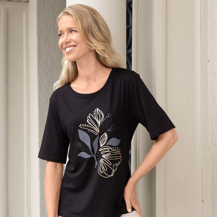 Shirt mit Paillettenzier  