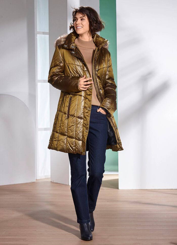 Kurzmantel mit elastischen Windfangärmeln 