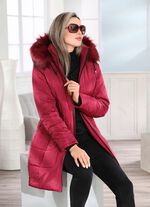 Kurzmantel mit 2-Wege-Reißverschluss KARMINROT