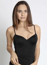 Sassa BH-Hemd mit eingearbeitetem Bügel-BH SCHWARZ