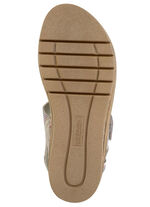 Waldläufer, bequeme Damen-Sandaletten, Weite K, mit herausnehmbarem Fußbett ROSÉ-BUNT