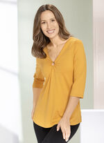 Shirt-Tunika mit Schmuck-Applikation MESSING