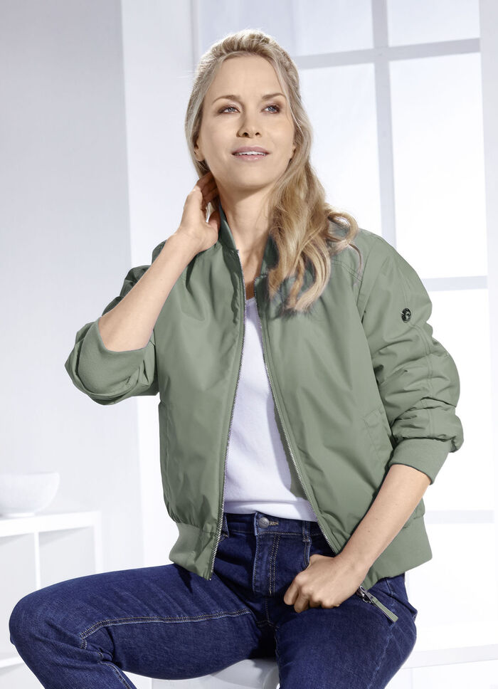 Funktions-Wendeblouson mit Rippenstrickkragen SALBEI