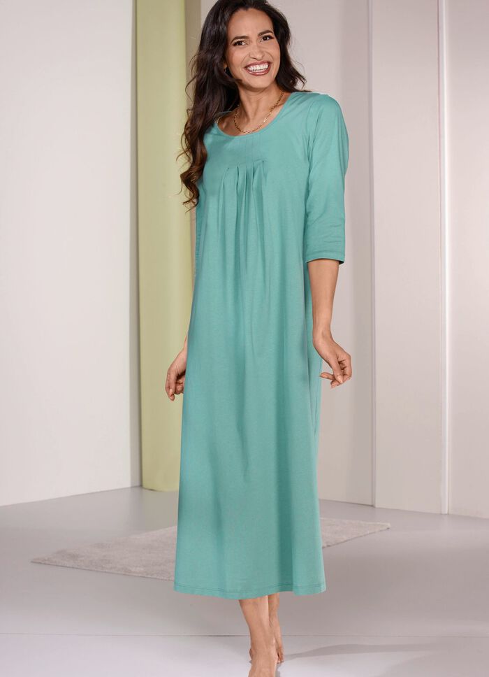 Nachthemd mit Faltenlegung und kn&ouml;chellang 