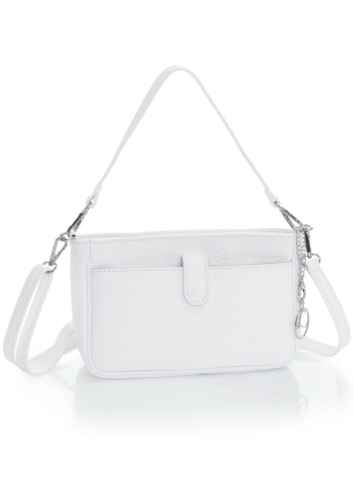 Laurina Tasche aus genarbtem Kalb-Nappaleder WEISS