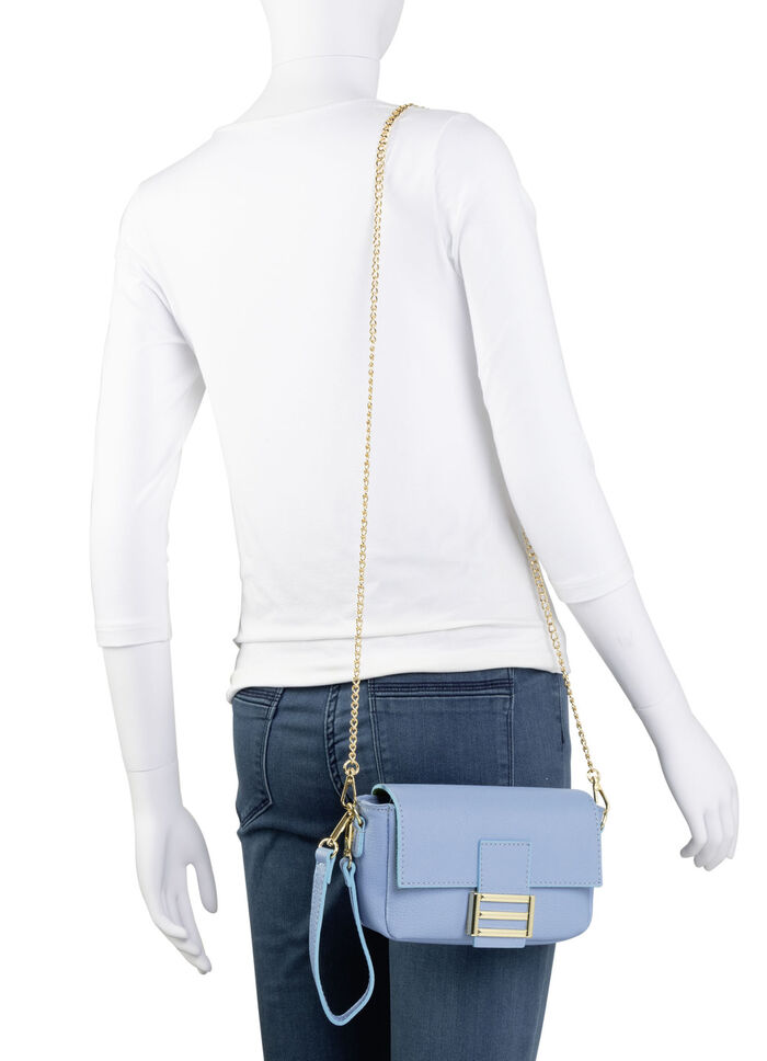 Laurina Tasche mit trendigem Metallschmuck HIMMELBLAU