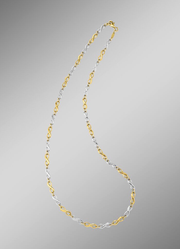 Bicolor-Halskette mit Unendlichkeitssymbol 