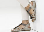 Gemini, modische Damen-Sandalen, Weite G, mit Bl&uuml;ten-Applikationen BRONZE