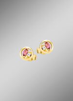 Ohrstecker mit Edelsteinen und synth. Zirkonia 