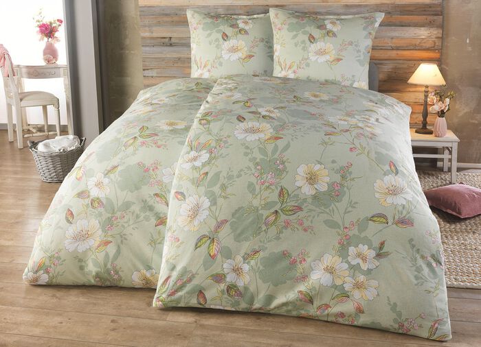 Feinbiber Bettw&auml;sche-Garnitur von Castell 