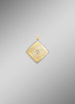 Vergoldeter Anh&auml;nger mit Zirkonia- 