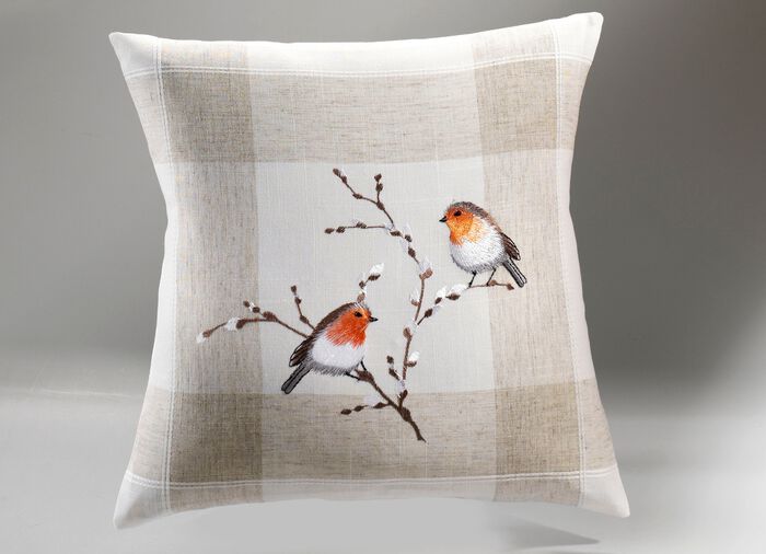 Tisch- und Raumdekoration mit Rotkehlchen-Motiv SEKT-BUNT