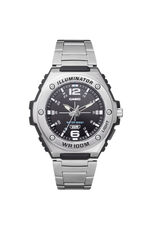 Sportliche Quartz-Herrenuhr mit Edelstahlband