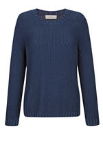 Pullover mit Schal in Grobstrick 