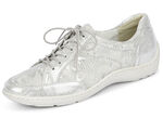 Waldläufer, elegante Damen-Schnürschuhe, Weite H, mit herausnehmbarem Fußbett MATTSILBER