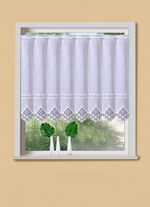 Kurzstore mit edler Macramé-Spitze und Stangendurchzug 