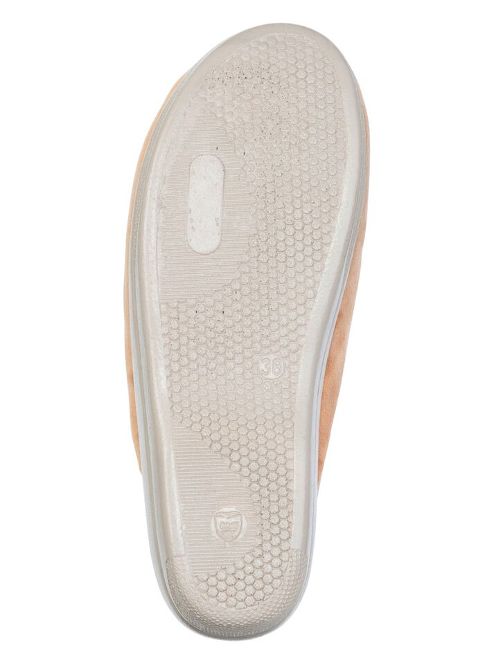 Zweierpack, klassische Damen-Hausschuhe, Weite G, mit funkelnden Glitzersteinchen 1X BORDEAUX, 1X CAMEL