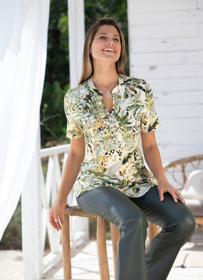 Shirt-Tunika mit Elasthan 