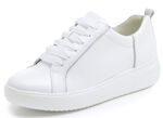 Waldläufer, trendige Damen-Schnürschuhe, Weite H, mit herausnehmbarem Fußbett WEISS