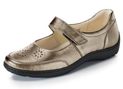 Waldl&auml;ufer, bequeme Damen-Slipper, Weite H, mit herausnehmbarem Fu&szlig;bett 