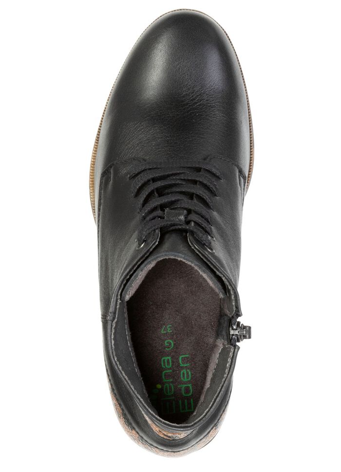 ELENA EDEN, trendige Damen-Stiefeletten, Weite G, mit herausnehmbarem Fu&szlig;bett SCHWARZ-BRAUN