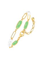 Schmuckset, 3-teilig, aus Messing mit Kristallsteinen 