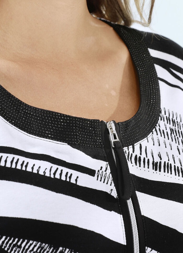 Shirtjacke mit durchgehendem Reißverschluss