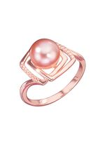 Rosevergoldeter Damenring mit S&uuml;&szlig;wasser-Zuchtperle 
