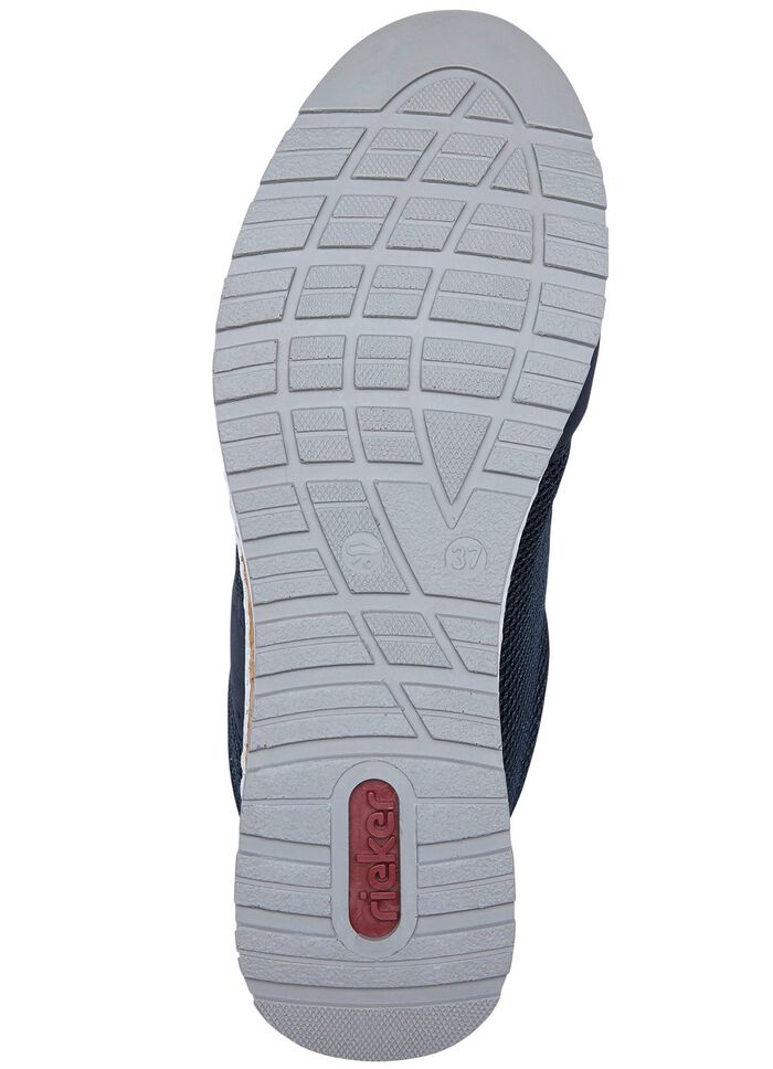 Rieker Slipper aus weichem Nubuk- und Textilmaterial DUNKELBLAU