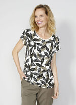 Shirt mit Blätterdruck 