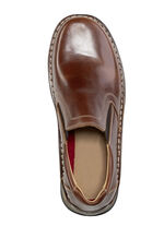 GINO GALANTE, klassische Herren-Slipper, mit herausnehmbarem Fußbett COGNAC