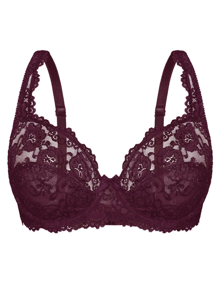 Sassa Zweierpack Bügel-BH aus Elastikspitze 1X BURGUND, 1X PUDER