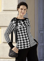 Pullover mit Hahentrittmuster 