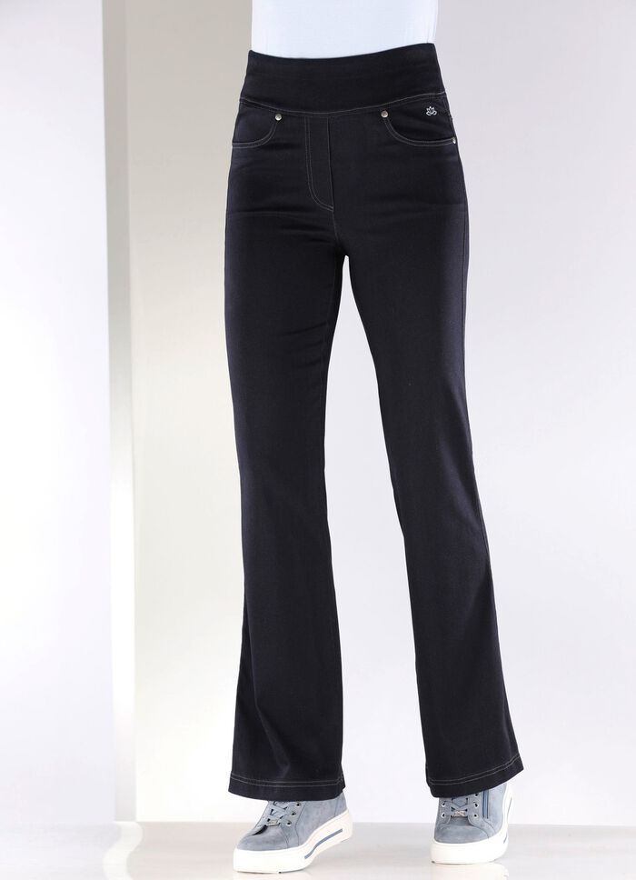 Yoga-Jeans mit ausgestellter Fu&szlig;weite  