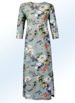 Nachthemd, wadenlang mit 3/4-langen &Auml;rmeln JADE-BUNT