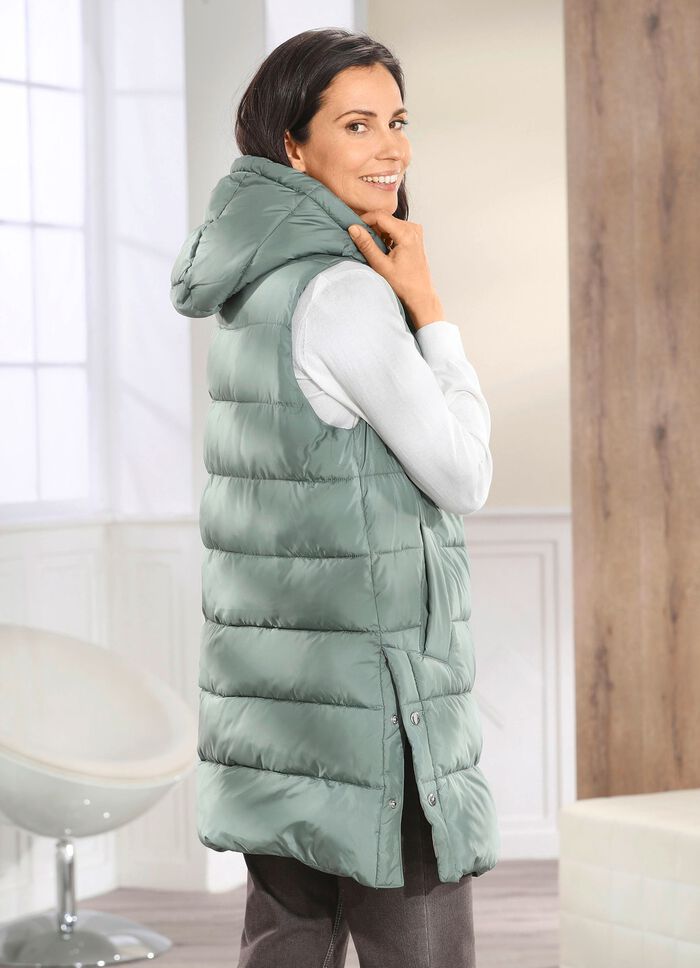 Weste mit fester Kapuze 