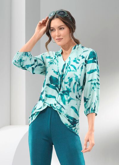 Shirt-Tunika mit farbbrillantem Druck 