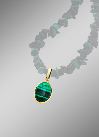 Anh&auml;nger mit echt Malachit 