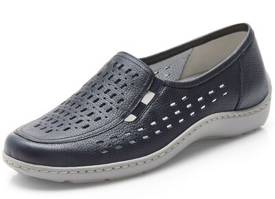 Waldl&auml;ufer, sommerliche Damen-Slipper, Weite H, mit herausnehmbarem Fu&szlig;bett 