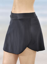 Bikinihose mit Röckchen in Wickeloptik SCHWARZ