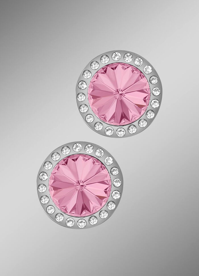 Ohrstecker mit Swarovski&reg;-Kristallen in Pink 