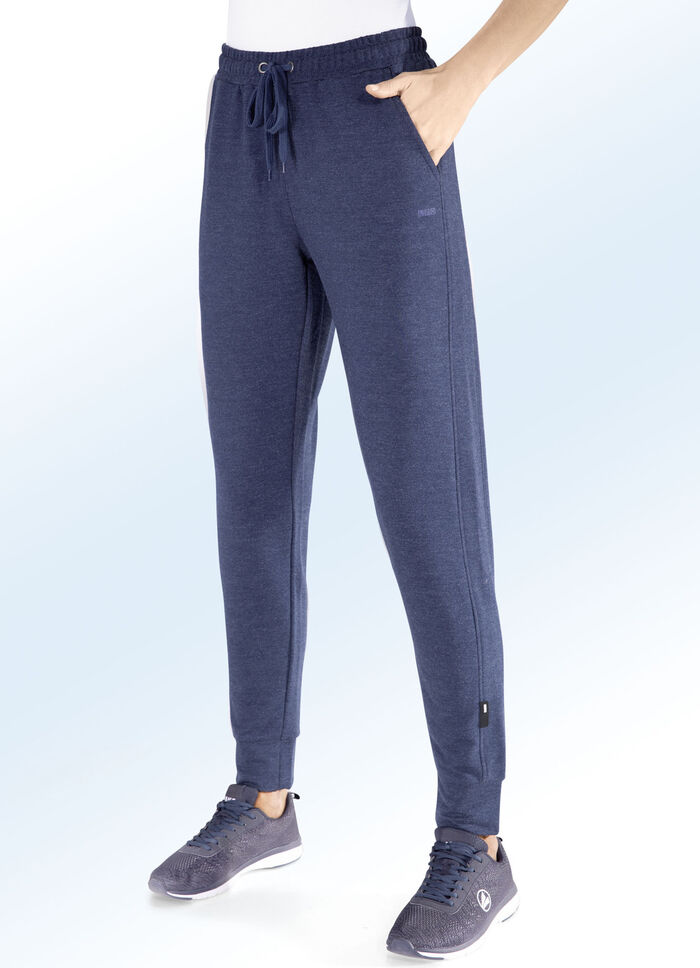 „LPO“-Freizeithose in 2 Farben JEANSBLAU MELIERT