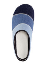 Laurina Pantoffel aus Baumwoll-Jeansstoff BLAU