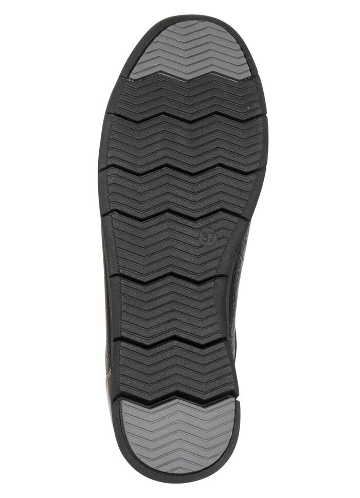 ELENA EDEN, bequeme Damen-Sneaker, Weite G, mit herausnehmbarem Fu&szlig;bett SCHWARZ-SILBER