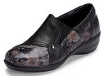 ELENA EDEN, bequeme Damen-Slipper, Weite H, mit herausnehmbarem Fußbett SCHWARZ